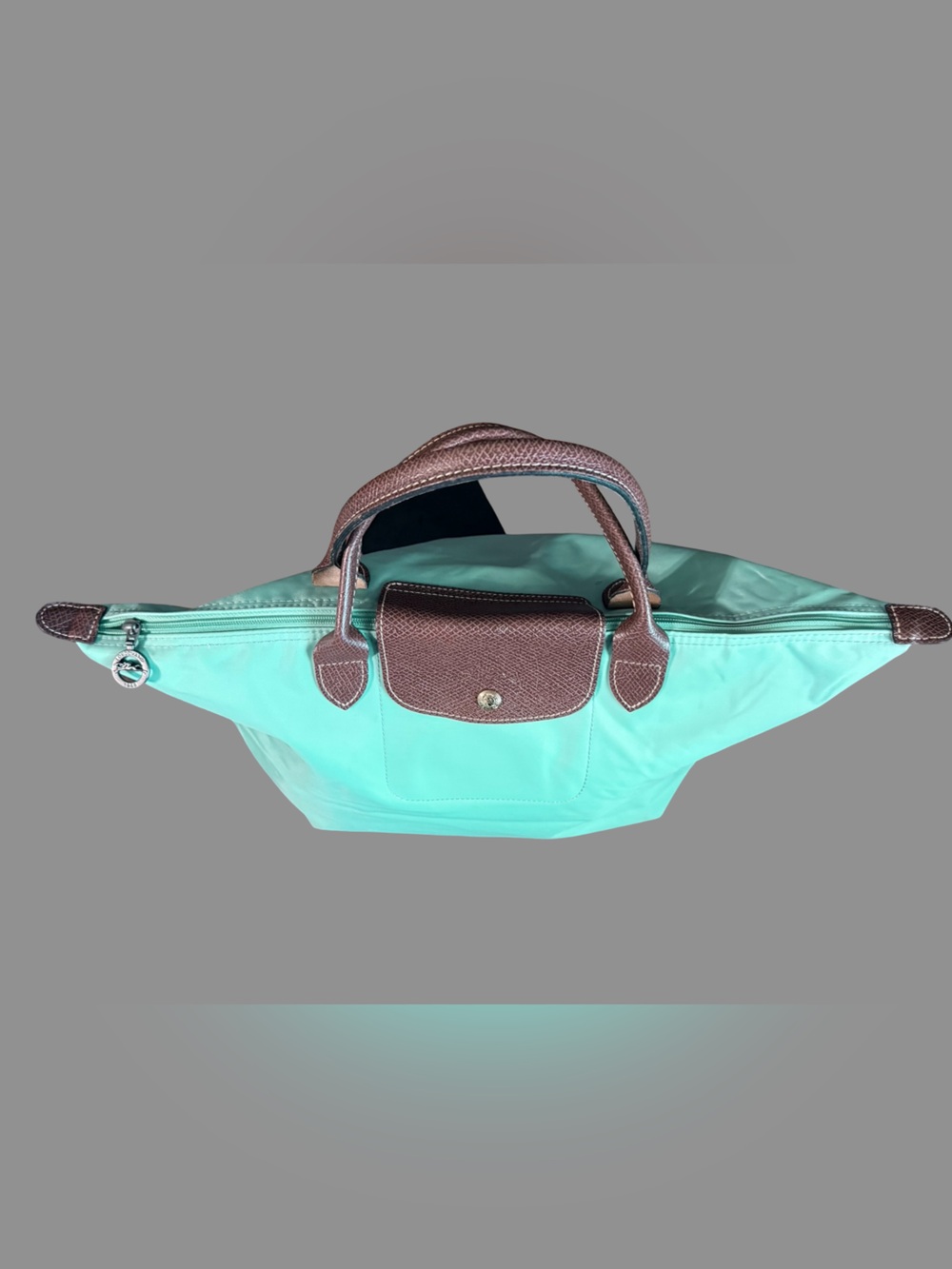 Authentic Longchamp Le Pliage Original Top Handle Bag – Vibrant Turquoise - Picture 3 of 5